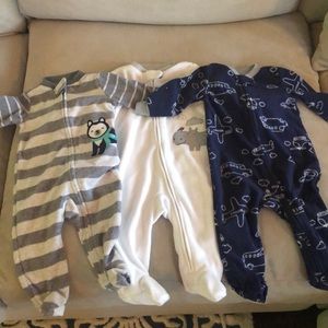 Set of 3 fleece sleepers